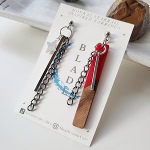 Blade Inspired Earrings | Honkai Star Rail Inspired Earrings | Cosplay Earrings | Handmade Earrings | Unisex Earrings | Dan Heng | HSR