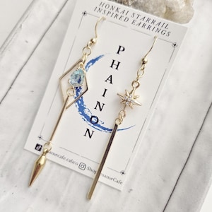 Phainon Earrings | Honkai Star Rail Inspired | Cosplay Accessory | Handmade Earrings | Unisex Style | Elegant Jewelry | HSR | Cafe Calico