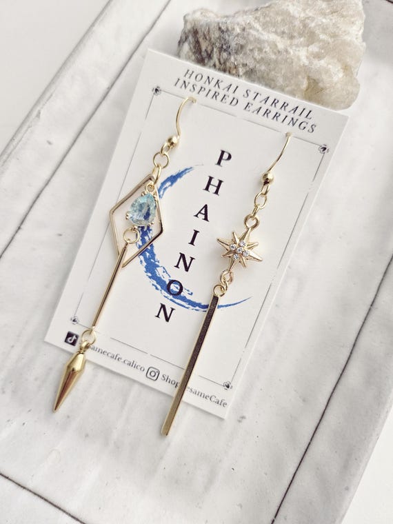 Phainon Earrings | Honkai Star Rail Inspired | Cosplay Accessory | Handmade Earrings | Unisex Style | Elegant Jewelry | HSR | Cafe Calico