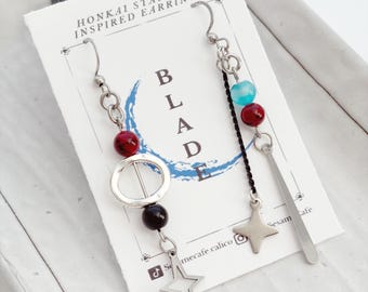 Mortenax Blade Inspired Earrings | Honkai Star Rail Inspired Earrings | Cosplay Earrings | Handmade Earrings | Unisex Earrings | HSR
