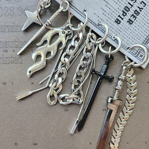 Cyber Hunter Set | Unisex Earring | Y2K Jewelry | Stainless Steel Unisex | Gift for Girlfriend | Kpop Jewelry | Gift for Kpop Fan |