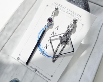 Anaxa Earrings Silver | Honkai Star Rail Inspired Jewelry | Fandom Wear | Unisex Accessories | Dangle Earrings |