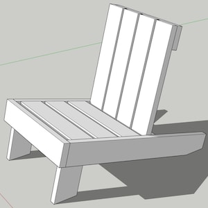 Super simple Modern Adirondack Chair DIY plan - EASY BUILD!