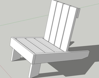 Super simple Modern Adirondack Chair DIY plan - EASY BUILD!