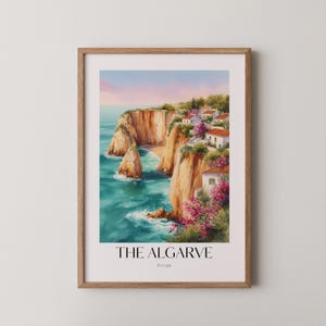 The Algarve Portugal Print - Vibrant Coastal Travel Poster, Colorful Beach Wall Art, Seaside Vacation Decor, Digital Download 423