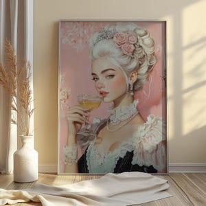 Marie Antoinette&#39;s Toast - Rococo Baroque Printable Art, Romantic Vintage Painting, Elegant Champagne Wall Decor, Digital Download 15