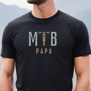 Mountain Bike Papa TShirt, Father’s Day Gift, Dad Birthday Gift, Biking Shirt, Bike Gift, Papa Gift, Bike MTB Papa, Birthday Gift for Papa