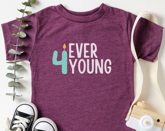 4e verjaardag TShirt Unisex, vierde verjaardag Outfit, 4 verjaardag, peuter verjaardag TShirt, genderneutrale verjaardag tshirt, 4 jaar oude tshirt