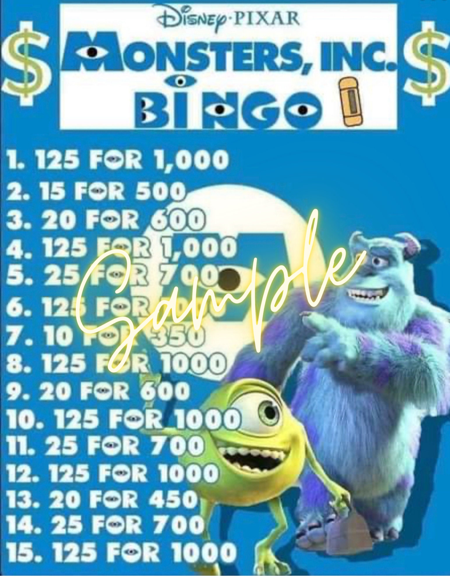 Bingo Raffle Board - Etsy