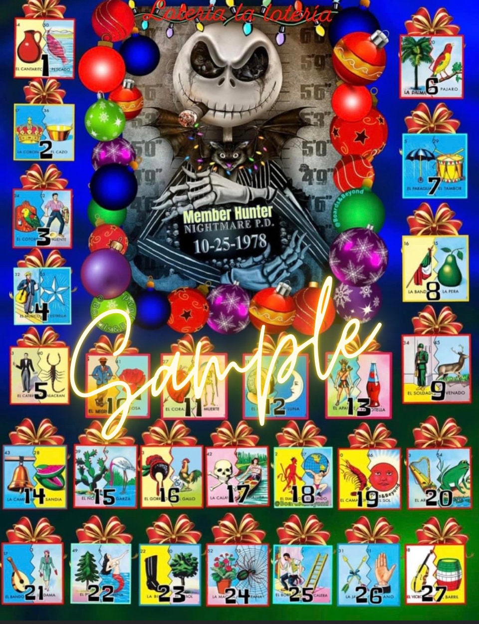 Christmas Loteria Board - Etsy