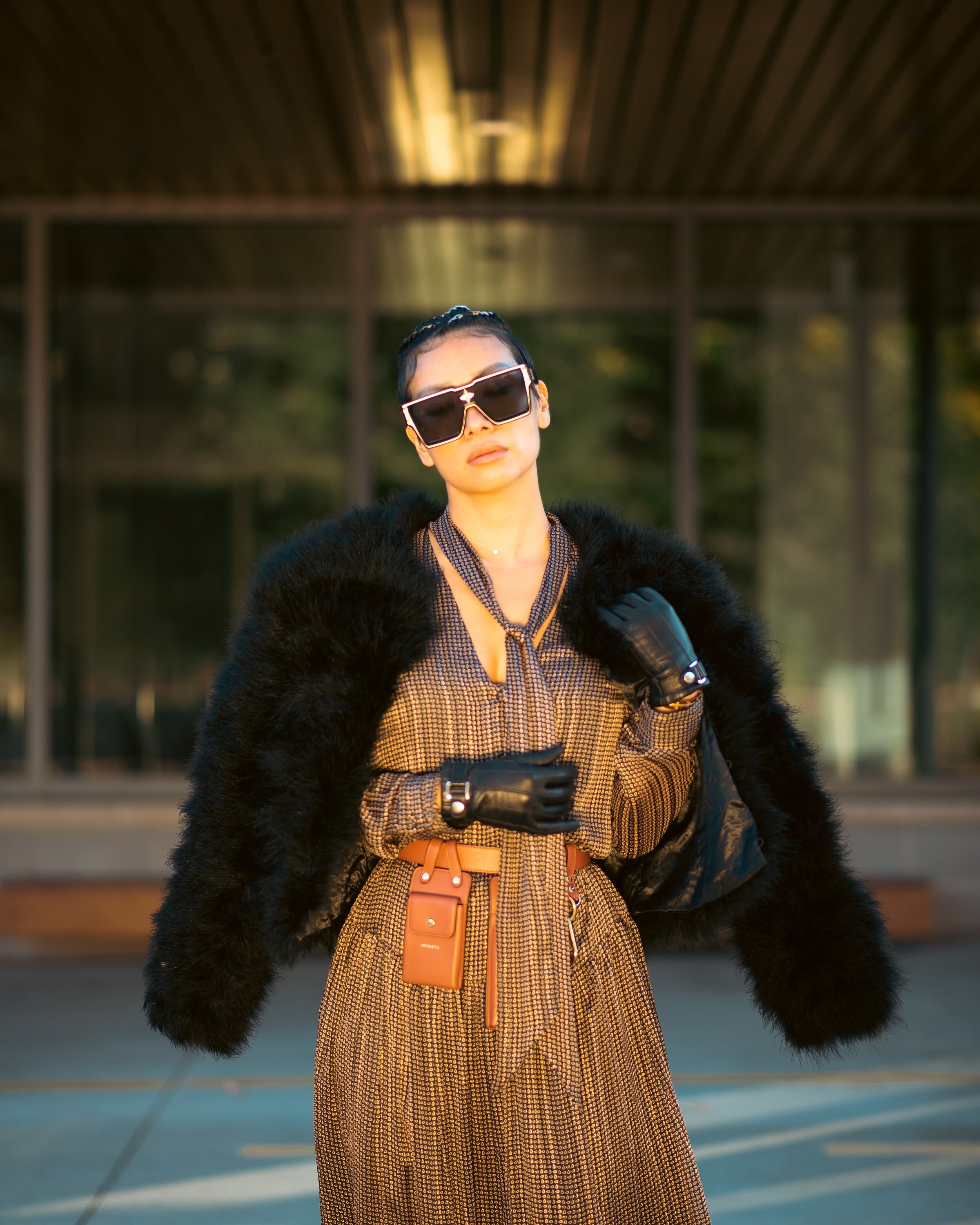 Navy ostrich feather jacket top