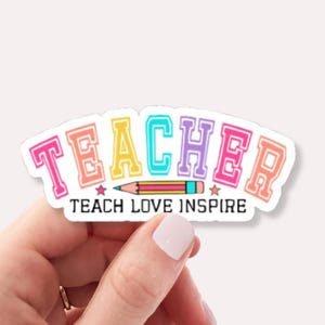 Teacher Sticker - Water bottle sticker - Teacher Gift - Cute Teacher Sticker - Back to School Gift - Gift for teachers