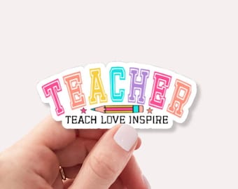 Teacher Sticker - Water bottle sticker - Teacher Gift - Cute Teacher Sticker - Back to School Gift - Gift for teachers