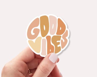 Good Vibes Sticker - Positive Quote Sticker - Motivational Decal for Laptop, Water Bottle - Inspirational Gift