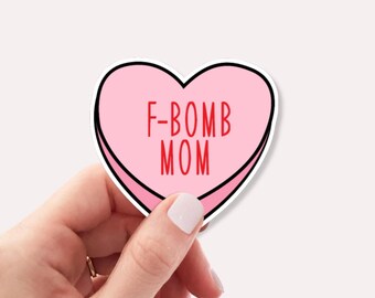 Pegatina «Mamá con palabrotas» • Vinilo adhesivo divertido sobre la vida de mamá • Pegatina sarcástica para botella de agua y portátil • Pegatina estética con humor de mamá