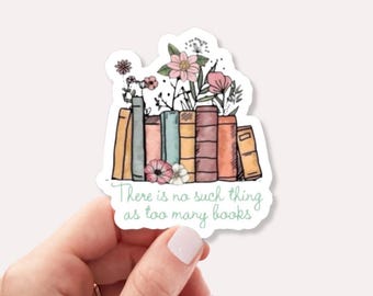 Bookworm Quote Sticker - Waterproof Vinyl Decal for Laptop, Water Bottle
