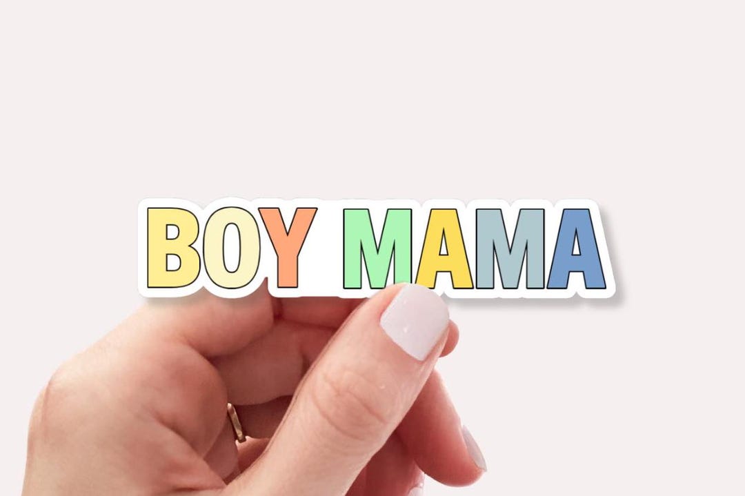 Boy Mom Sticker - Cute Mom Decal - Sticker for Water Bottle, Laptop ...