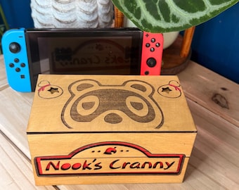 Animal Crossing inspired Game Cartridge Storage Box: Handmade Nintendo Switch Organizer