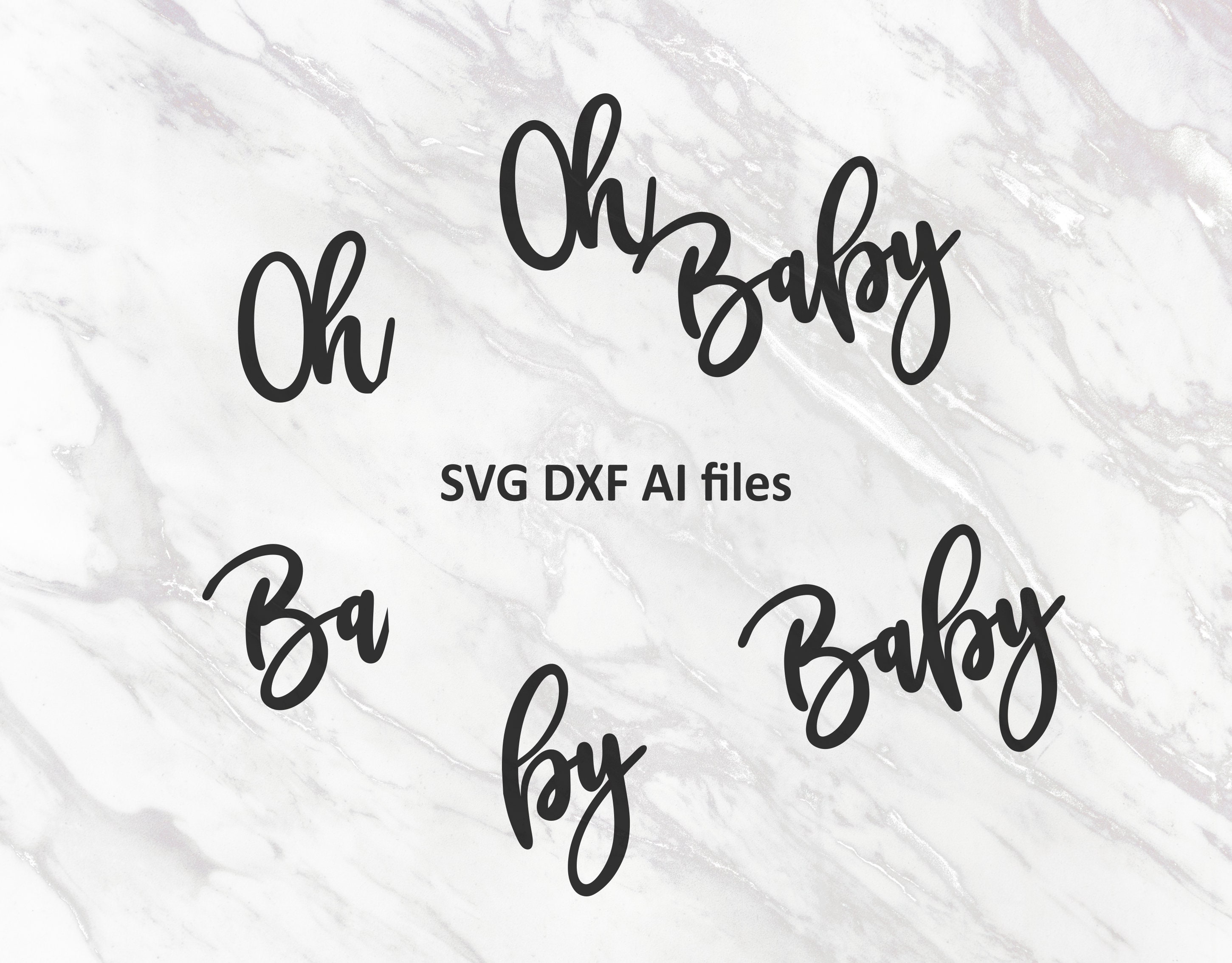 Oh Baby Cake Topper Sign SVG DXF AI Digital Laser Cut Files - Etsy Canada