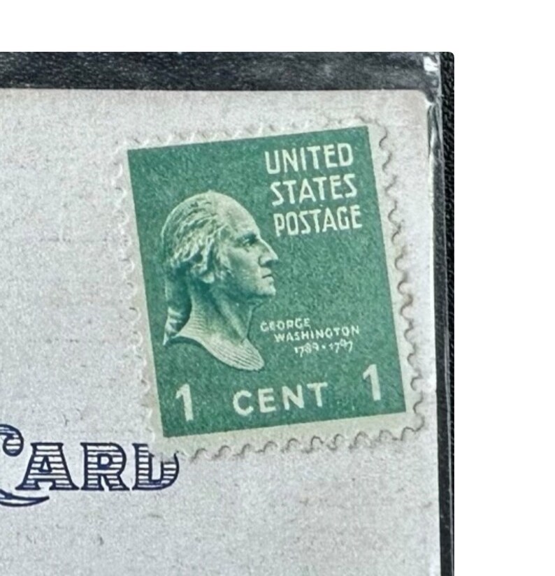 Washington 1 Cent Stamp Green Facing Right 17891797 Etsy