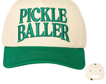 Pickle ball embroidered hat