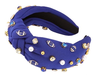 Blue Football Headband