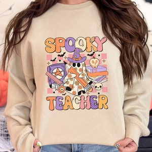 Spooky Teacher Halloween Shirt, Halloween Teacher Tee, Spooky Teacher T-shirt, Ghost Teacher Shirt, Teacher Gifts, Boo School Shirt