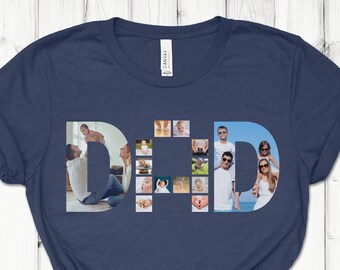 Custom Photo Dad T-Shirt: Personalized Family Picture Gift