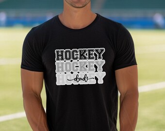 Hockey Dad Shirt,  Hockey Papa Sweatshirt, Sport Dad Tee, Dad Birthday Gift, Game Day T-shirts, Cool Gift for Dad, Father&#39;s Day Gift
