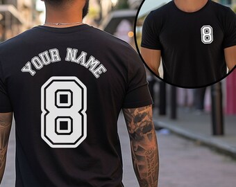 Custom Name & Number T-Shirt: Personalized Sports Tee