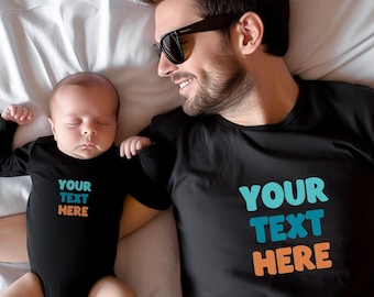 Custom Father & Son Matching Shirts – Personalized Family Tees, Father's Day Gift, Daddy and Me Outfits