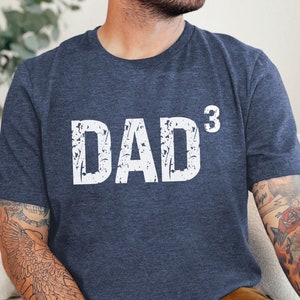 Mens Dad Of Three 3 Cubed Father's Day Cool Gift T-Shirt Mens Dad Of Three 3 Cubed Father's Day Cool Gift T-Shirt