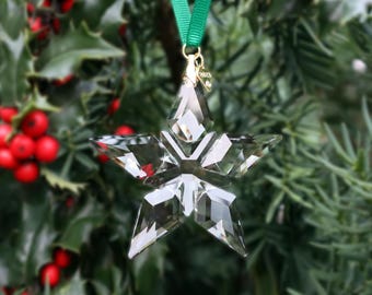 STOIQ Annual Edition 2023 Christmas Ornament -- Swarovski Style Star Xmas Crystal Ornament with Keepsake Year Tag | Gift BOX Packaging