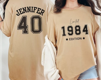Custom 40th Birthday Shirt – 1984 Vintage Limited Edition Tee, Gift for Mom - Dad