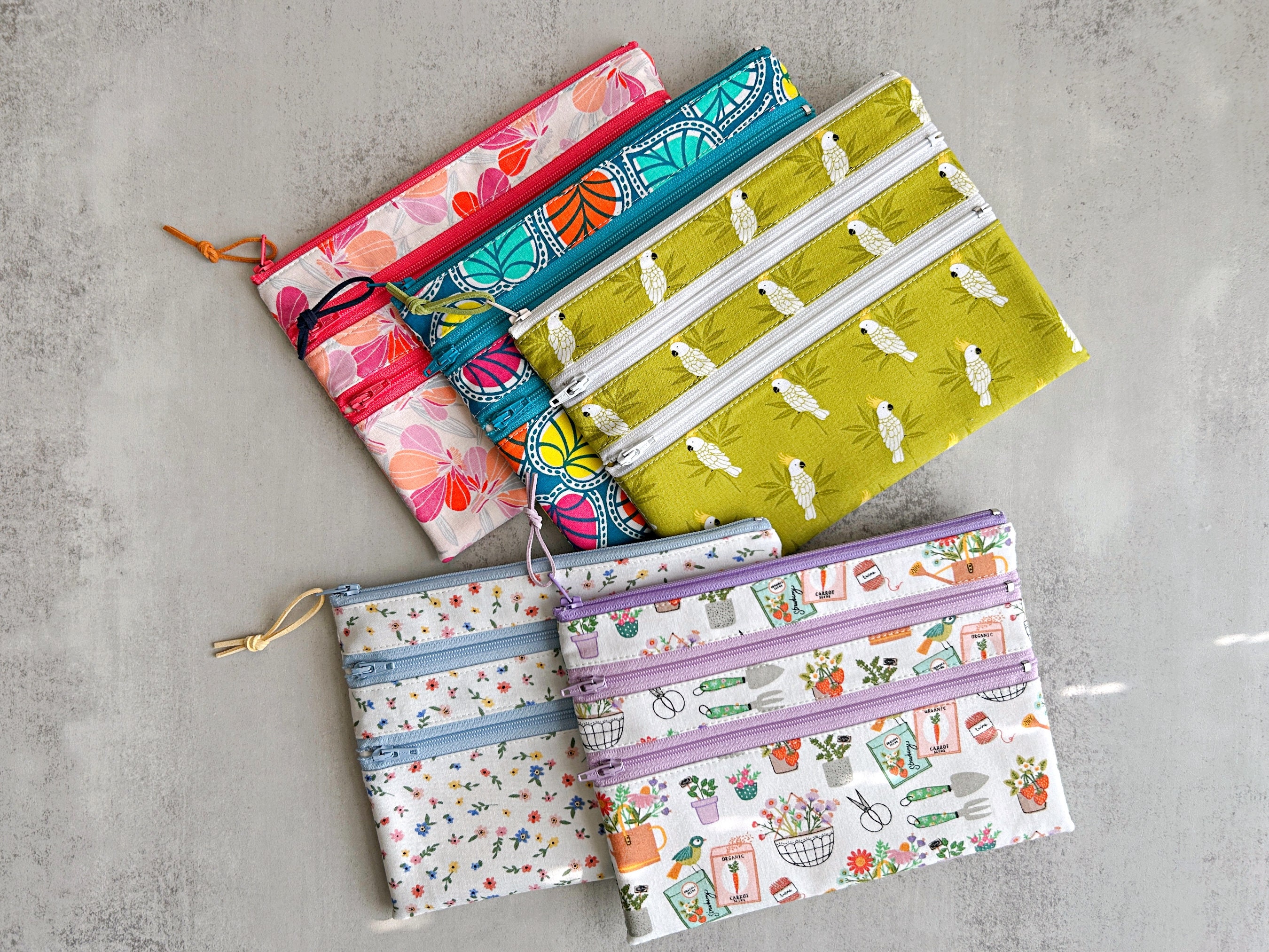 3 Multi-Purpose, Clip-On, Zippered Bags