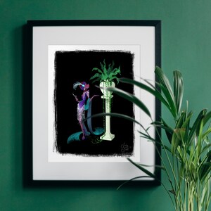 1920&#39;s Art Deco Plant Girl PRINT, 11 x 14 - Botanical Art, Houseplant Wall Art for Plant Lover, Home Decor, Plant Lover Gift, Vintage, 20&#39;s