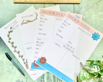 Simple Planner Printable, Monthly Weekly Daily Pages (PDF & JPEG)