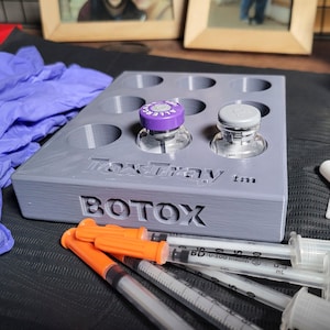 Botox Spill Reducing ToxTray, Botox Storage for 9 Vials. MedSpa Aesthetic Nurse Injectors, NP, PA&#39;s, MD&#39;s Beauty Nurse. Nurse Gift