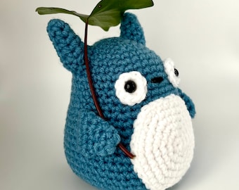 Crochet Pattern Instructions - My Neighbor Blue Mini Friend Cute Easy Amigurumi Stuffed Plush Great DIY Gift