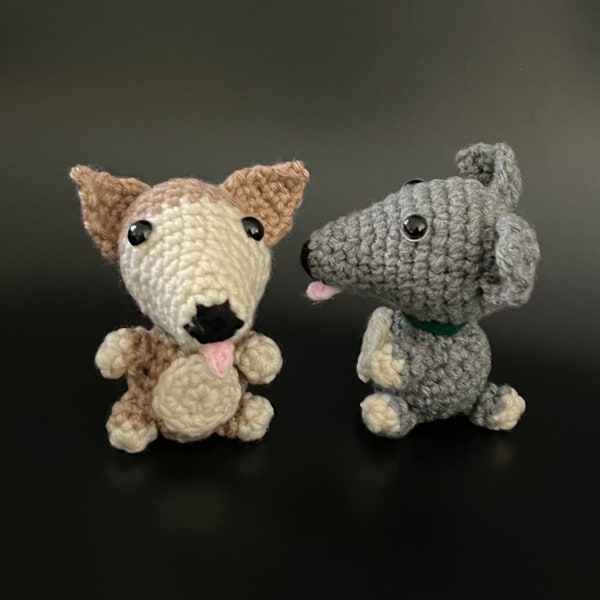 Crochet Pattern Instructions - Chibi Hound Mini Greyhound Keychain Whippet Charm Easy Cute Amigurumi Great DIY Gift