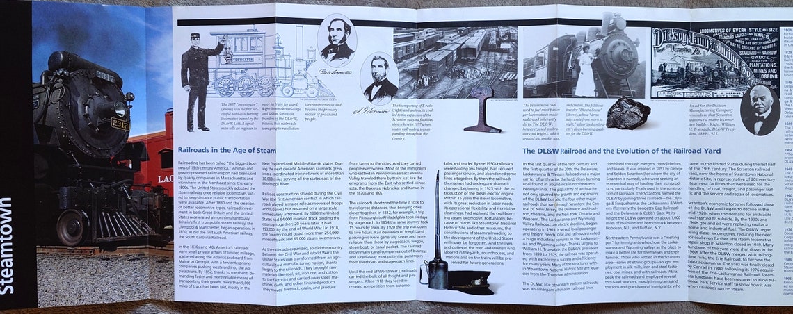 Steamtown National Historic Site Official NPS Guide Map Brochure ...