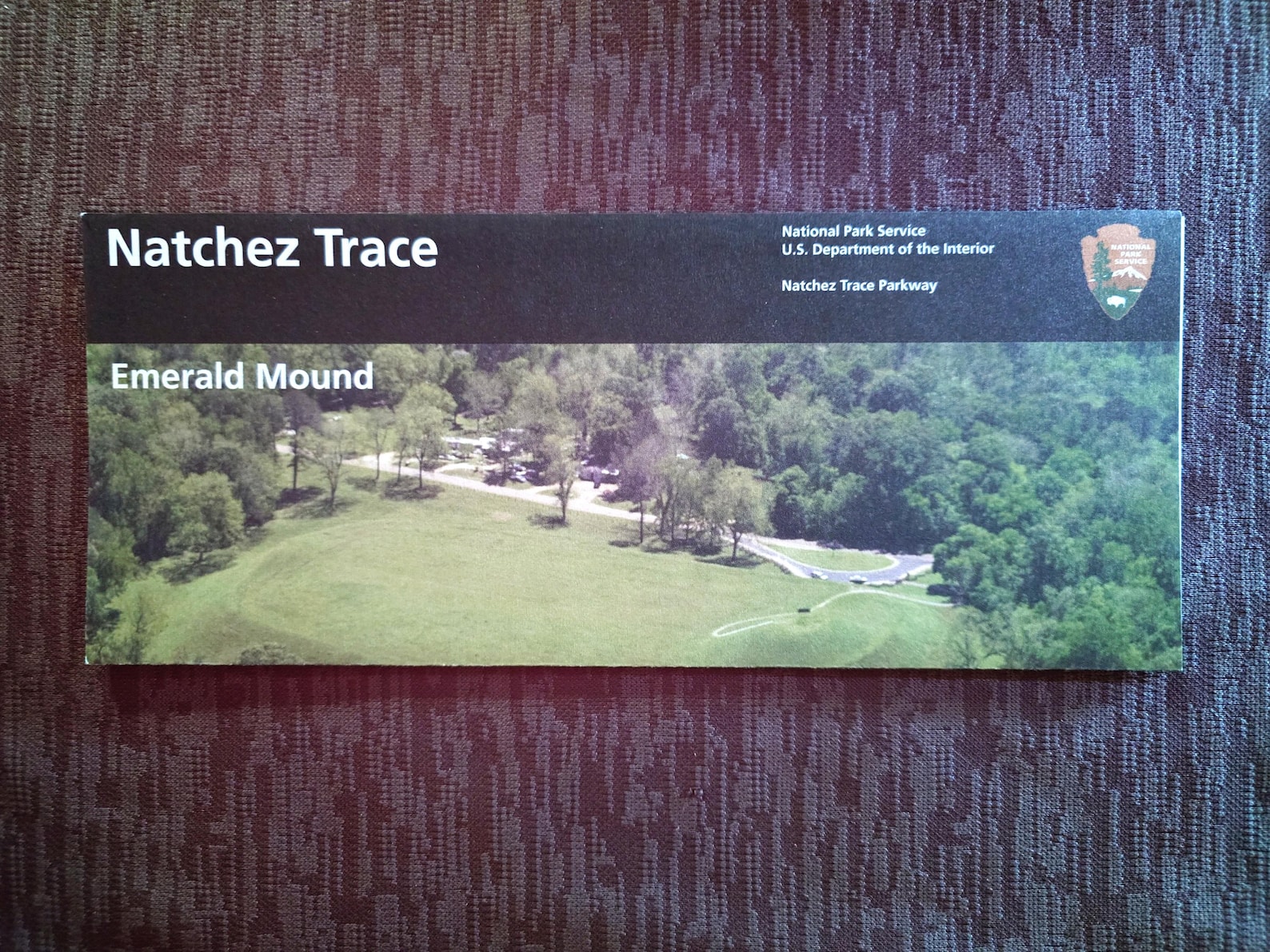 Natchez Trace Parkway Emerald Mound Official NPS Guide Map Brochure