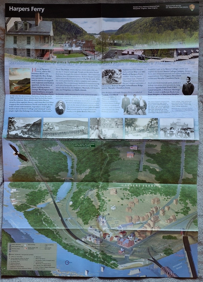Harpers Ferry National Historical Park Official NPS Guide Map Brochure ...