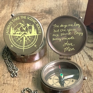 Engraved Compass, Christmas Gifts Idea, Gift for Dad, Gift for Husband, Gift for Boyfriend, Baptism Gift Compass, Personalized Gifts for Dad