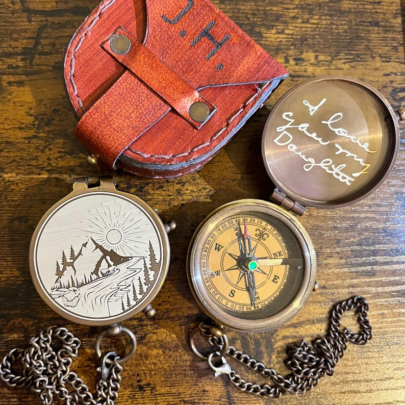 Personalized Brass Compass, Graduation Gift, Class of 2025 - Etsy