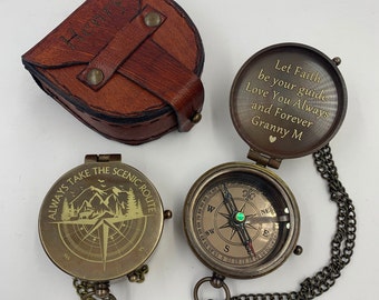 Christmas Gifts, Personalized Compass, Engraved Custom Gifts For Him, Boyfriend Gift Ideas, Baptism Gifts, First Communion Gifts for Boy
