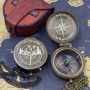 Christmas Gifts Engraved Compass, Personalized Gifts For Boyfriend, Engagement Gifts, Groomsmen Gifts, Christmas Presents for Grandson