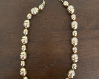 Gold Bauble Necklace: Adjustable Choker, Elegant Jewelry
