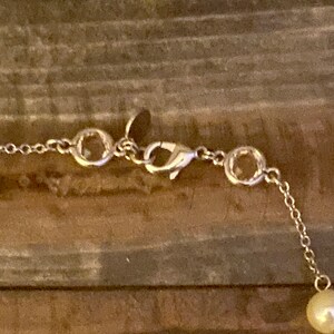 Mother of Pearl Opera Necklace: 30-inch Silver Chain image 4