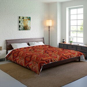 Red and brown Ankara print heavy Comforter- Weighted blanket-  Afrocentric Bedroom Decor- bedding set- African Home Decor- Birthday gift
